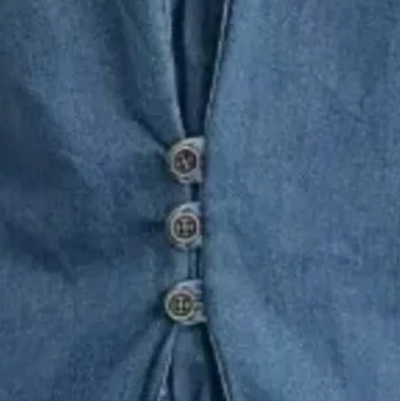 White Stuff Denim Dress Button Back Detail Pocket 3/4 Sleeved size 8 uk - Picture 5 of 8